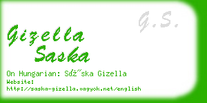 gizella saska business card